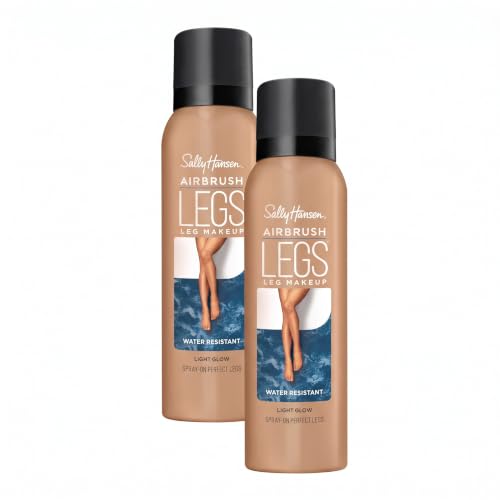 Sally Hansen Airbrush Legs®, Leg Spray-On Makeup, Light Glow, Easy Application, Flawless Looking Legs, Water Resistant, Transfer Proof (Pack of 2)