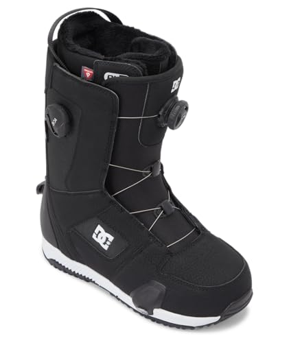 DC Men's Phase BOA Pro Step On Adjustable Durable Medium-Flex Ventilated Snowboard Boots with Insulated Liner & Molded Insole, Black/White, 11