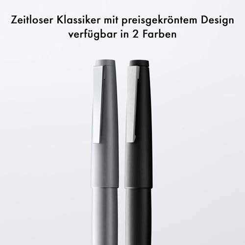 Lamy 2000 Füller in Silber Füllfederhalter mit edlem Edelstahl-Gehäuse