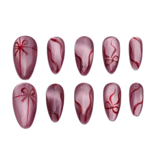 Handmade Cat Eye Press On Nails Festive Party False Gift