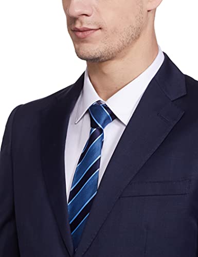Image of Raymond Wool Blend Men's Full Sleeve Contemporary FIT Fancy Blue Formal Suit