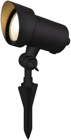 VAXCEL Low-Voltage Aluminum Black Outdoor Landscape Path Flood Light LED Clear Glass