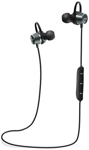 XIDO KI Bluetooth hoofdtelefoon sport waterbescherming in-ear Bluetooth 4.1 draadloze stereo oortelefoon draadloze headset met microfoon voor iPhone (zwart)