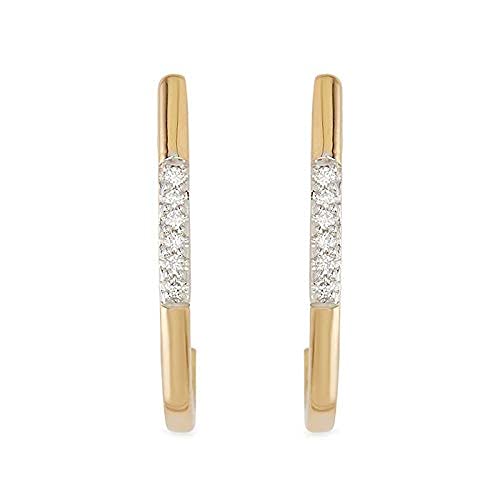 18KT (750) Gold and Diamond Stud Earrings For Women & Girls