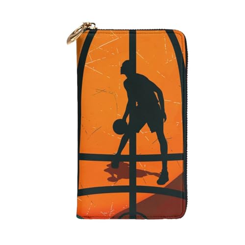 Basketball Art Printed Long Wallet for Women Men Cute PU Leather Wallet with Coin Purse and Credit Card Holder2