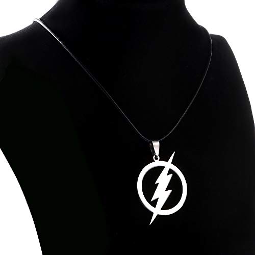 Flash Lightning Pendant Necklace Stainless Steel Superhero Fast Comic2