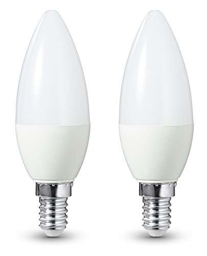 Amazon Basics - Lampadina LED E14, 5,5 W a 40 W, 470 lumen, non dimmerabile, confezione da 2