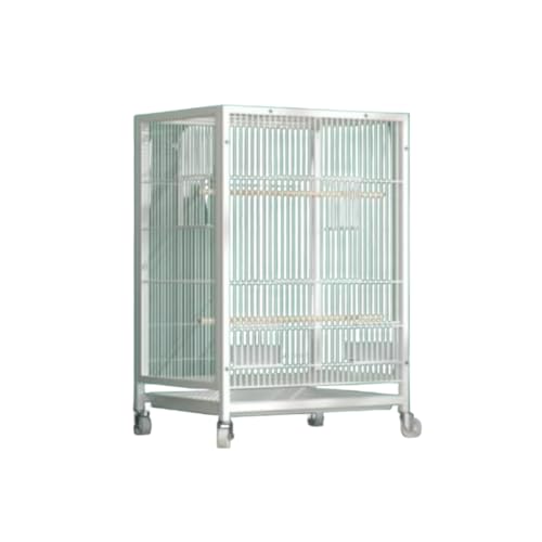 ケージ セキセイインコケージ 鳥小屋 鳥かご インコ 鳥 大型 豪華 キャスター付き 金属製 さびない オウム用 超大空間 中大型鳥向け トップダブルドアと天窓付き 引き出し式トレイ 万向脚輪 移動便利 天井扉 大扉 交流がスムーズ 2本の止まり木、食器、