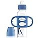 Dr. Brown's Options+ Sippy Spout Baby Bottle with 100% Silicone Handle, Blue, 8 Ounce