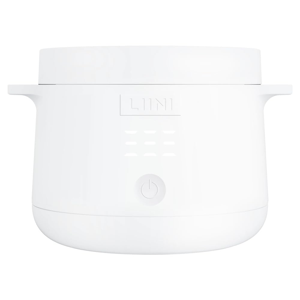 LIINI® 2.0 PRO Breiwärmer weiß – Akku Babybreiwärmer, 50W, 10'000 mAh, Erwärmen per Knopfdruck, IP66, auslaufsicher, Edelstahlplatte, BPA-frei, USB-C Aluminiumkabel
