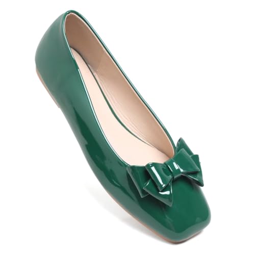 Image of Dear Time Women's Casual Foldable Ballet Flats Square Toe Ballerina Flats Shoes Comfortable