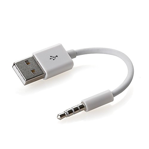 Zogin iPod 3,5 mm Convertidor cable macho Audio conector Jack a USB 2.0 - Datos de sincronización y carga para Apple iPod Shuffle 3/4/5/6/7 MP3