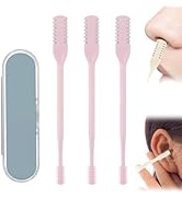 Nasal Hair Cutter, 2025 Upgraded Portable Manual Nasal Hair Trimmer for Women Men, 360° Rotating ...