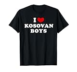 amo i ragazzi kosovari, i heart kosovan boys maglietta