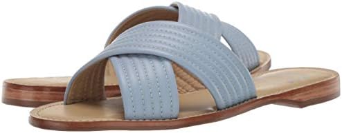 Driver Club USA Womens Leather Made in Brazil Santa Monica Sandal Loafer Flat, Sky Blue Nappa, 7.5 | Image 6