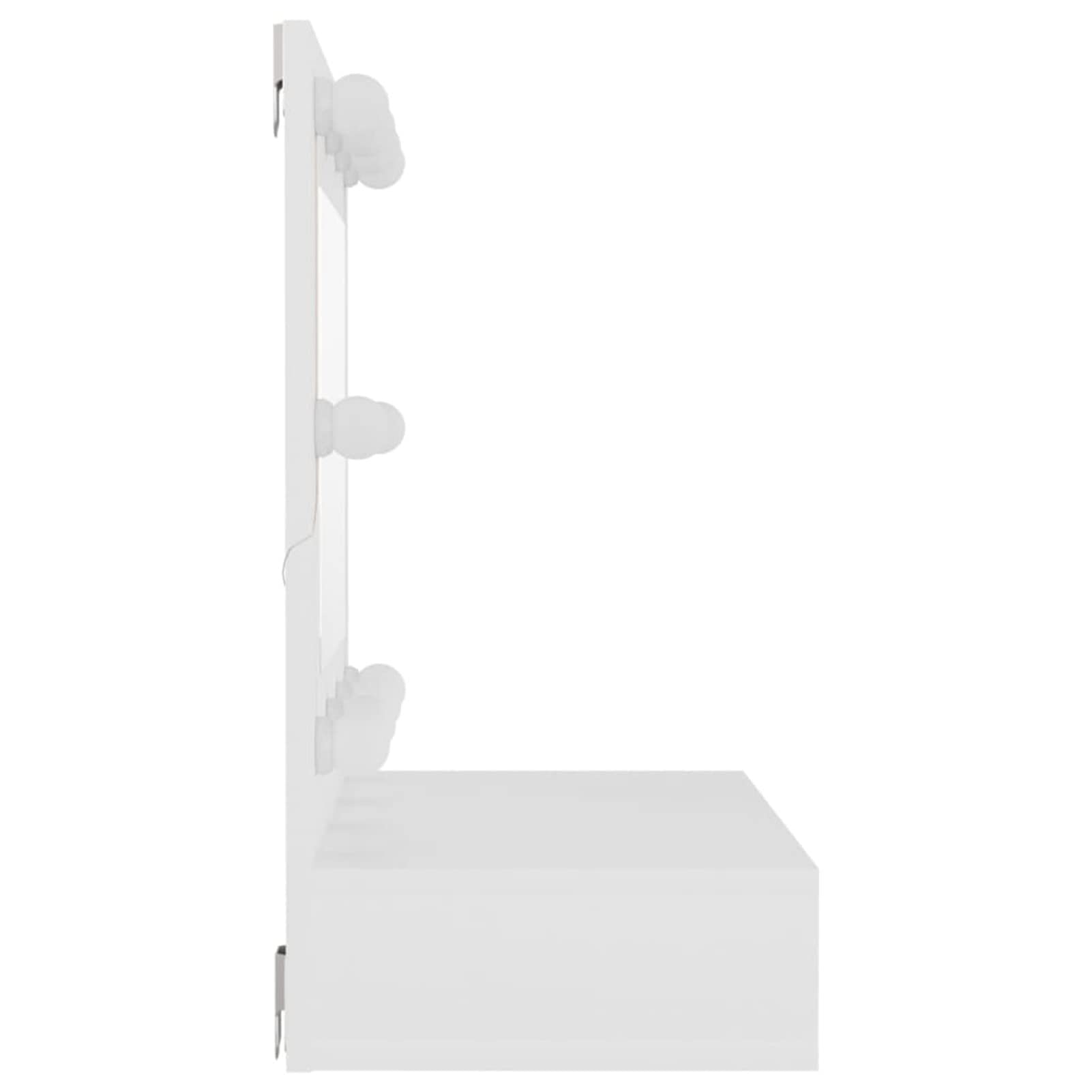 Mobile a Specchio con LED Bianco 60x31,5x62 cm,Armadietto bagno con luce Specchio contenitore con Illuminazione LED
