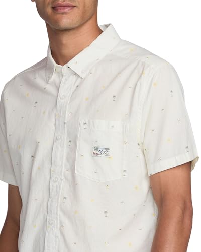 RVCA Men's Exotica Seersucker Short Sleeve3