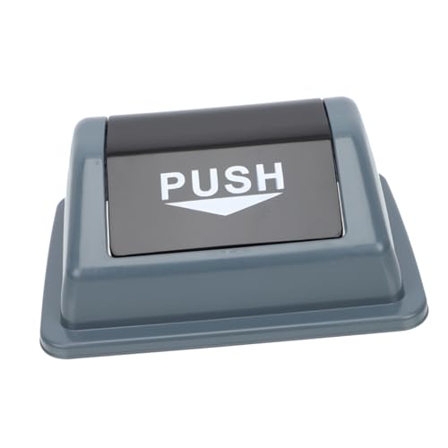 OKUMEYR Large Waste Bin Lid Grey Plastic Cover for Trash Can Easy Installation for Kitchen Use Protective Cover for Waste Bin Supplies