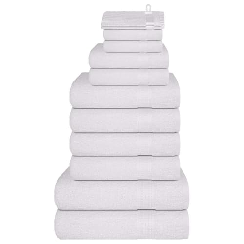 Vetnasa Juego de Toallas 12 Piezas 100% algodón 360 gsm Casa y jardín, Ropa de casa, Toallas, Toallas de baño y Manoplas 2,31 KG