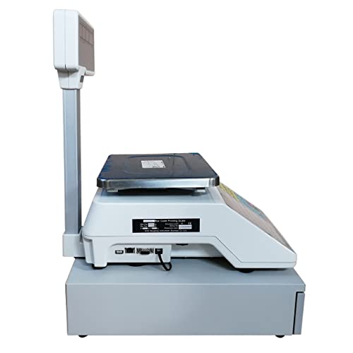 Báscula comercial digital con impresora térmica doble vista 30kg miniatura 4