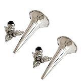 Liards Nickel 5' Tussie Mussie Bouquet Holder. - Set of 2