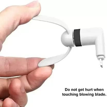 Image of APNI-DUKAN Mini Portable Type-C USB Fan for Smartphone With 2 Leaf Blades (Multicolor)
