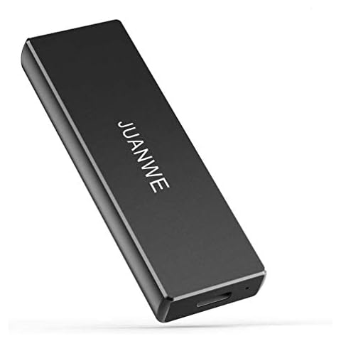 JUANWE 1TB External SSD, USB 3.1 Type-C Portable SSD Hard Drive Speed up to 500MB/S, JW500GM2 T3000, Mini External Solid State Drive for PC, Laptop, Desktop, Mac, Tablet, etc. (Black) Cover