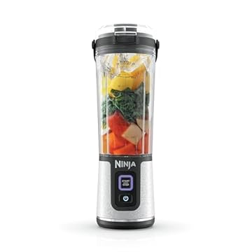Ninja Liquidificador portátil Blast, sem fio, recipiente de 510 g, liquidificador pessoal para shakes e vitaminas, sem BPA, tampa à prova de vazamento e bico para gole, recarregável com USB-C, peças