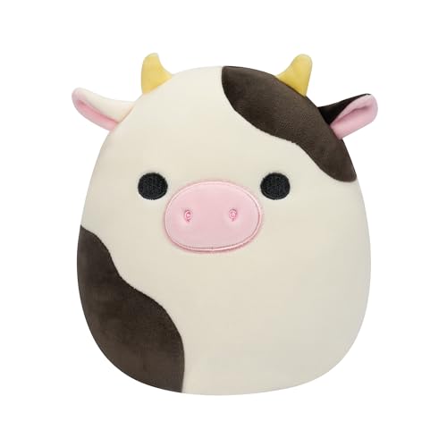 Squishmallows Connor la Vaca Blanca y Negra de 19 cm Original