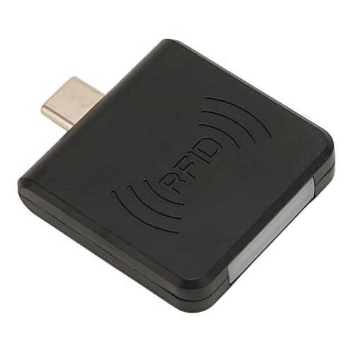 Yosoo Health Gear Lector de Tarjetas USB C, Lector de Tarjetas de Crédito de Identificación Inteligente Portátil de 125 Khz para Pago de Control de Acceso a Teléfonos Móviles (BLACK)