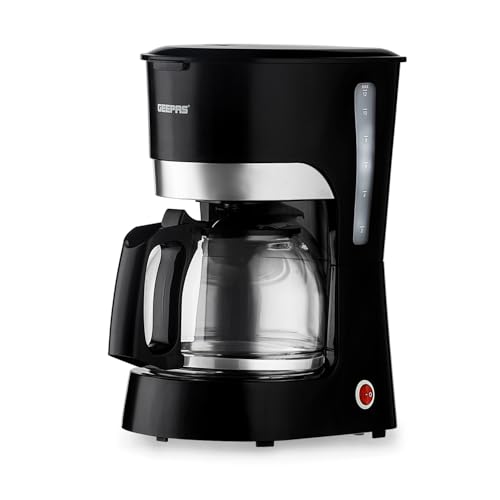GEEPAS 1000W Filter Coffee Machine, 1.5L | Coffee Maker for Instant Coffee, Espresso, Macchiato & More | Boil-Dry Protection, Anti-Drip Function, Automatic Turn-Off Feature | 2 Year Warranty