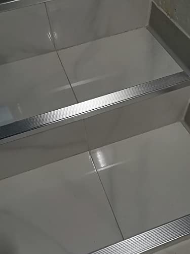 Nez de marche antidérapant aluminium escalier bois béton carrelage maison extérieur 110cm - 6