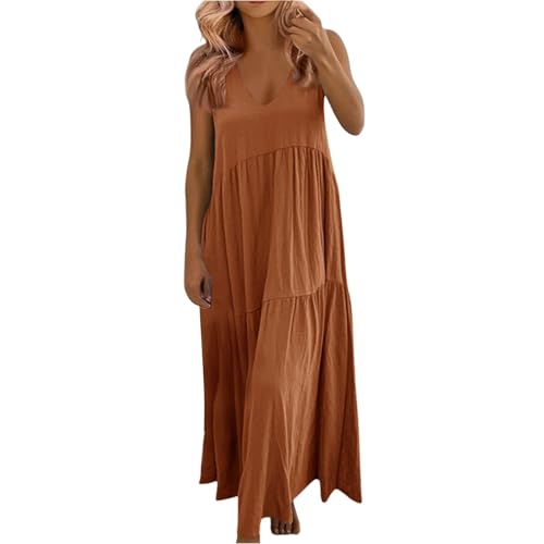 Robe d'été longue bohème chic col en V et couvre-maillot de plage