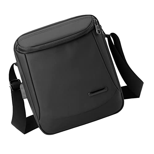 Nylon Crossbody Bag for Men and Women Plain Briefcase for Business and Casual Use Lightweight and Commuting Shoulder Bag Multiple Carrying Options for Students and Professionals - Main Image