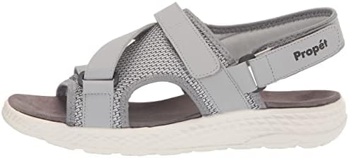 Propét Women's TravelActiv Sport Sandal, Silver, 5.5 | Image 7