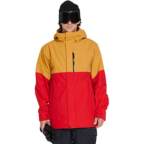 Volcom L Gore-Tex Snowboard Jacket Mens Sz M Caramel #TOP16
