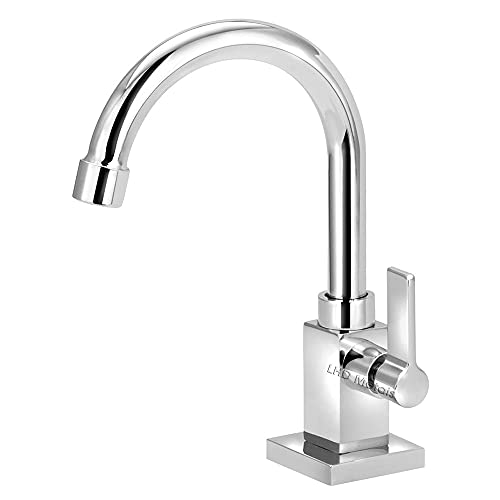 Torneira Lavatório Banheiro Quadrada Bica Móvel Metal 1/4v.