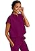 Healing Hands Women's Scrub Top Relaxed Fit Journey Top - 2 Pockets with Knit Details, Dolman Sleeve and Rounded Hem - Plus Size 2152, 2XL, Wine