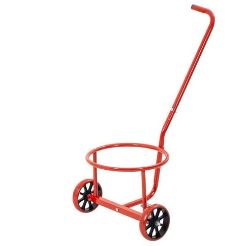 Carretilla de mano acero carbono con ruedas naranja miniatura 1