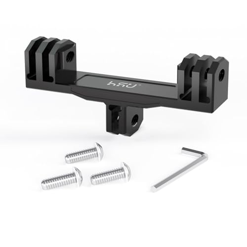 HSU Aluminum Dual Twin Mount Adapter for GoPro Hero 13/12/11/10/9/8/7/6/5/4 DJI Osmo Action AKASO Campark and Other Action Cameras