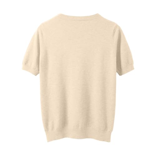 Sweaters for Women Short Sleeve Pullover V Neck Knit Clothing - image 4