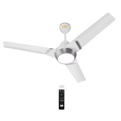 Image of KUHL Juwel J3 1200 mm 65% Power Saving BLDC Ceiling Fan | BEE 5 Star Rated & ISI Marked | High Air Flow | 5 Year Warranty on Motor | White