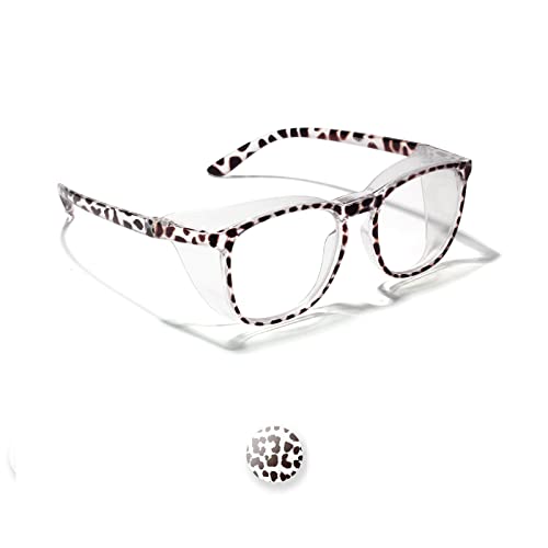 LianSan Oversize Anti-Fog Safety Goggles for Nurses, Z87.1 Certified Safety Glasses for women, Square UV Protection Goggles, Protective Eyewear, Medical glasses, healthcare goggles, Tortoise