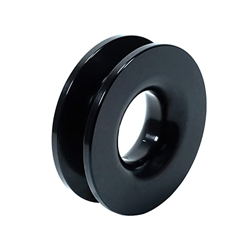 TuhooMall Winch Snatch Recovery Ring for ATV UTV SUV Truck Off-Road Recovery,Snatch Ring Aluminum for 3/8" 1/2" Synthetic Soft Shackle Winch Recovery Rope (41000 lb, Black Ring,1 Pack)