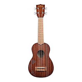 Kala KA-15-S-H2 – Ukulele Soprano – finition satinée – motifs Ile et tatoo (+ housse) - Les Beatles, Paul McCartney, John Lennon, RIngo Starr, George Harrison