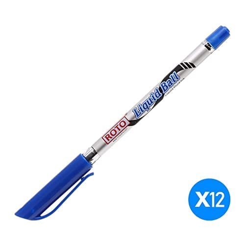 Roto liquid ball ballpoint pen, 0.7 mm, blue - pack of 12