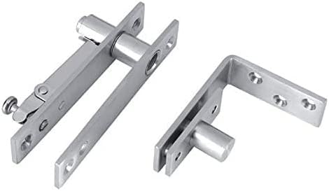 1 Set 360 Degree Stainless Steel Door Pivot Hinge Tall Building Rotary Door Pivot Hinge Install Up and Down for One Set