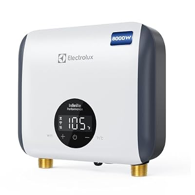 Electrolux Mini 8kW Tankless Water Heater Electric 240V Instant Hot Water Heater, Under Sink Water Heater Electric