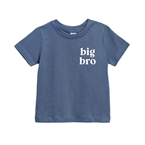 Big Brother Shirt Big sis, Lil bro Announcement Toddler Shirts Promoted to Outfit Sibling Reveal Announcement T-Shirt for Baby and Toddler Boys and Girls Sibling Outfits Indigo