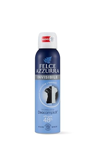 Felce Azzurra - Deodorante Uomo e Donna Invisibile Spray Antimacchia, Delicato e Innovativo Contro i Cattivi Odori, 48h di Freschezza - Deodoranti Extra Profumo no Alcool, non Macchia i Tessuti 150 ml